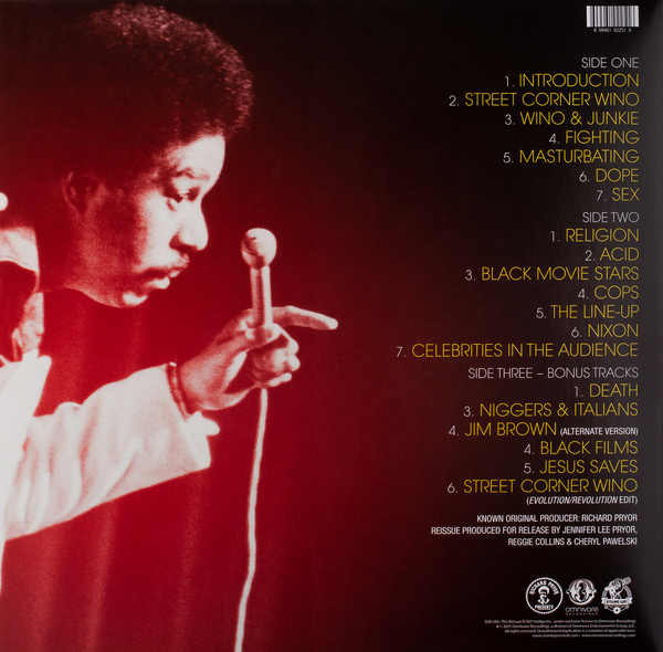 Richard Pryor - Live at The Comedy Store, 1973 (2xLP, retail variant Black Vinyl)