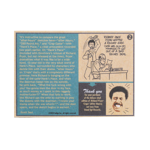 Richard Pryor - 'Craps' (After Hours) (2xLP, SUR exclusive Opaque Olive Vinyl) w/exclusive bonus trading card
