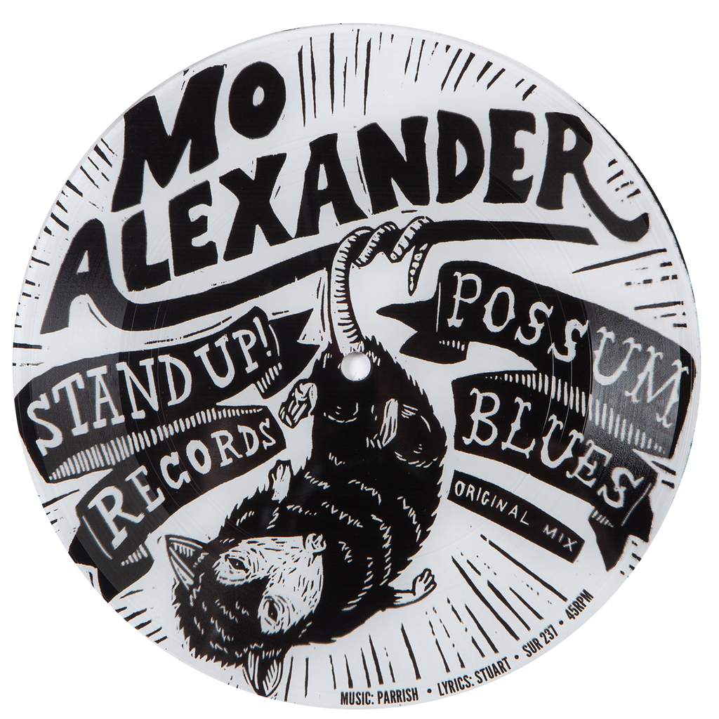 Mo Alexander - "Possum Blues" lathe-cut 7-inch picture disc w/print