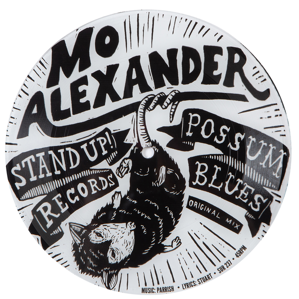 Mo Alexander - "Possum Blues" lathe-cut 7-inch picture disc w/print