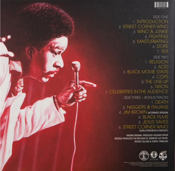 Richard Pryor - Live at The Comedy Store, 1973 (2xLP, SUR exclusive Clear w/Smoke Swirl Vinyl)