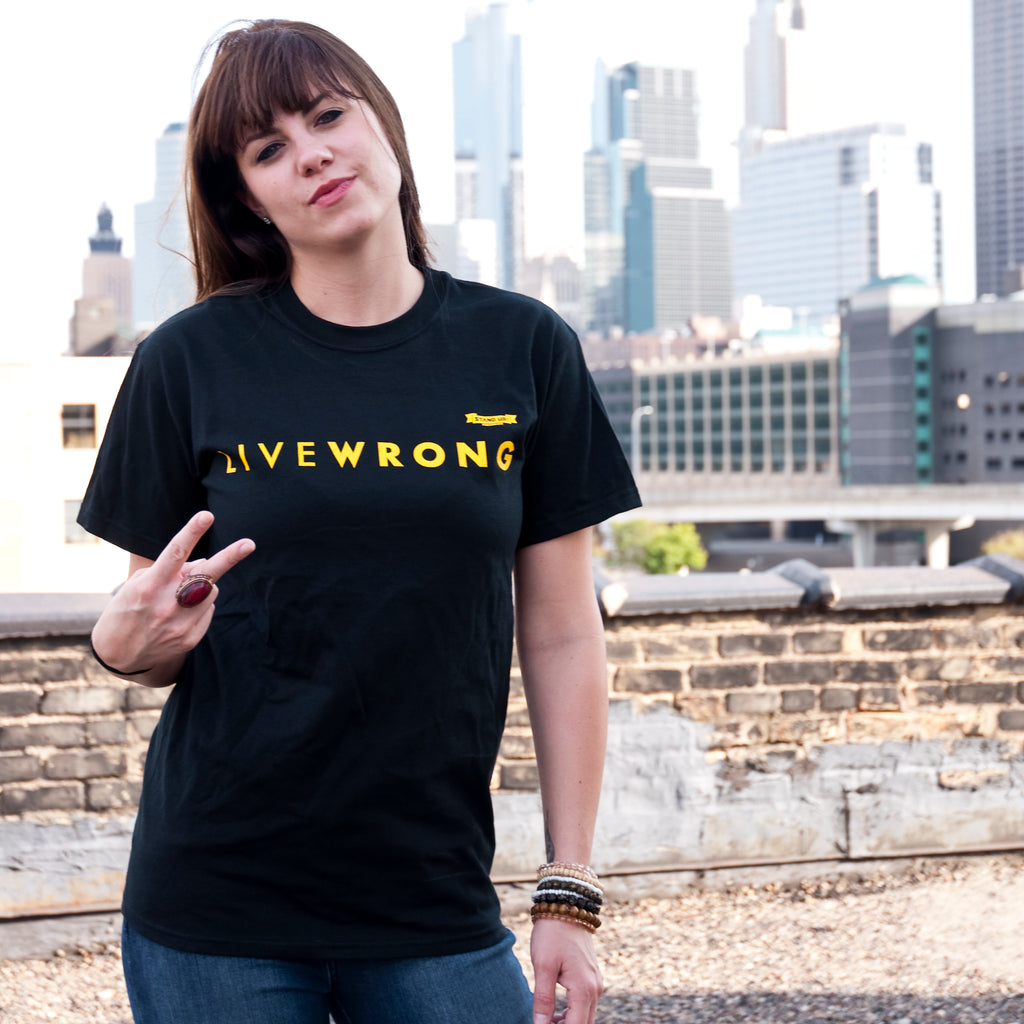 Livewrong t-shirt and wristband
