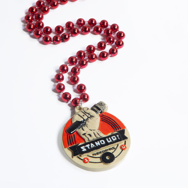 Mardi Gras Beads with Medallion